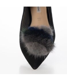MODE ET JACOMO <MODE ET JACOMO>ファー付ポインテッドトゥフラットパンプス