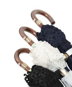 MOONBAT 【遮光/晴雨兼用日傘】POLO RALPH LAUREN（ポロラルフローレン） 折りたたみ日傘 エンブフリル 遮熱 UV