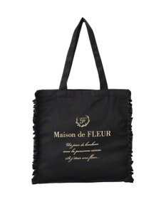 Maison de FLEUR サテンフリルスクエアトートバッグ