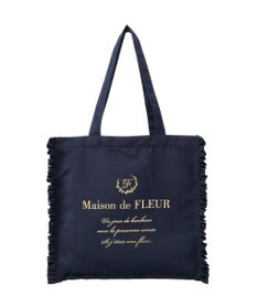 Maison de FLEUR サテンフリルスクエアトートバッグ