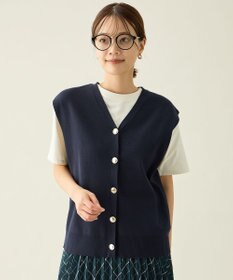 ANY メタルボタンニットベスト