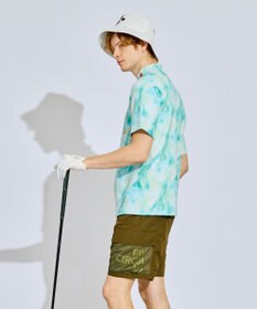 PW CIRCULUS 【吸水速乾 / UV遮蔽率99.5%  UVカット / ストレッチ】【MEN】タイダイ柄モックネックT ゴルフ