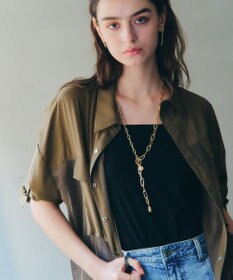 YECCA VECCA メッシュMIXデザインシャツ②