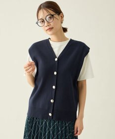 ANY メタルボタンニットベスト