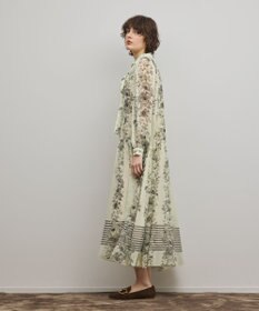 GRACE CONTINENTAL フラワープリントティアードワンピース
