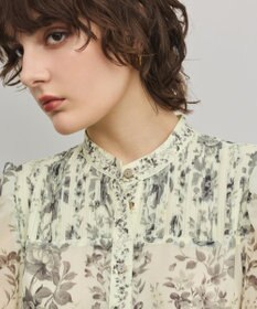 GRACE CONTINENTAL フラワープリントティアードワンピース