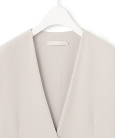 ICB 【WEB限定・洗える】BackSatinGeorgette ノーカラージレ