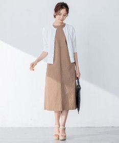 組曲 【5色展開・洗える】MINA半袖 カラーカーディガン