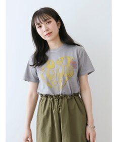 Green Parks ・Ｄｏｕｂｌｅ　Ｆｌａｇｓウ゛ィンテージライクプリントＴ