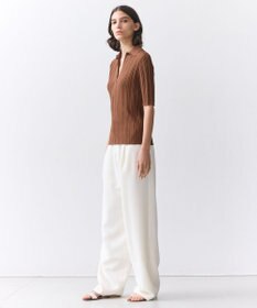 BEIGE， LABRADO / ランダムリブ スキッパーニット