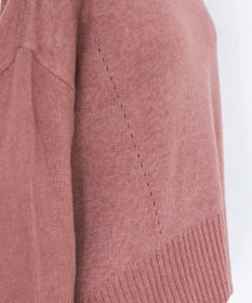 Tiaclasse L 【洗える】モックネックポインテルニットトップス