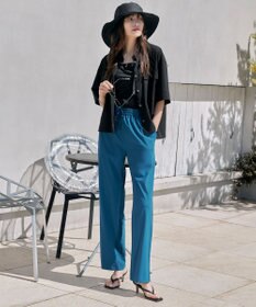 ICB 【洗える】T/Rドライリネン クロップドシャツ