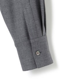 23区 【洗える】ウールストレッチツイル シャツワンピース