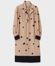 GRACE CONTINENTAL スクエアバイカラードレス