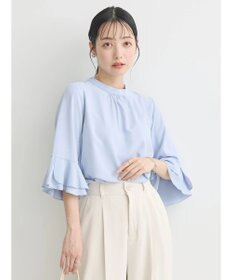 earth music&ecology ラッフル７分袖ブラウス
