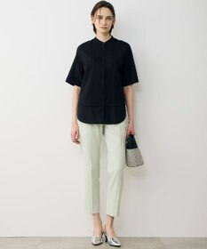 ICB L 【先行予約】リネンスラブローン バンドカラーデザインシャツ