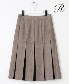 23区 【R(アール)】マットツイード プリーツスカート