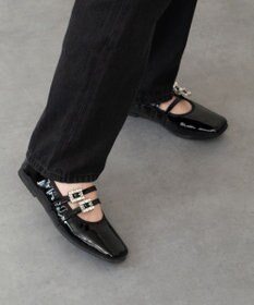 Bridget Birkin 【PARADIS COULEUR】ビジューバックルダブルストラップバレエ