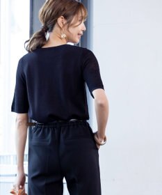 Tiaclasse 【洗える】シアースリーブニットトップス