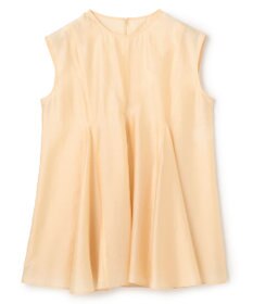 BEIGE， AMARYLLIS / シアー 切り替えフレアブラウス