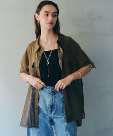 YECCA VECCA メッシュMIXデザインシャツ②