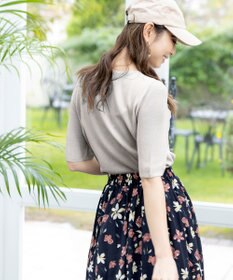 Tiaclasse 【洗える】シアースリーブニットトップス