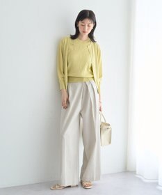 YECCA VECCA 【マシンウォッシャブル】ノースリーブリブニット