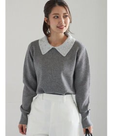 Te chichi ラメフェザーデコラカラーニット