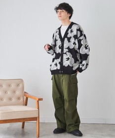 WEGO オーバーフィットパターンカーディガン