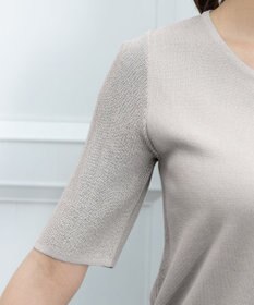 Tiaclasse 【洗える】シアースリーブニットトップス