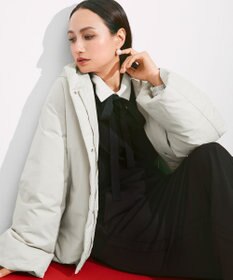 ICB マラボーテＷジョーゼット ボウタイ付きシャツカラートップス