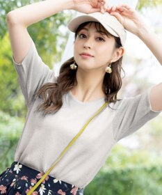 Tiaclasse 【洗える】シアースリーブニットトップス