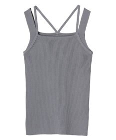 earth music&ecology レイヤードニットタンクトップ