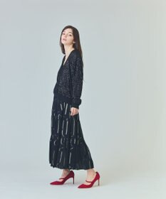 GRACE CONTINENTAL ラメジャガードサテンスカート