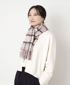 MOONBAT WEB限定【洗える】ミエル (miel) カシミヤ100％ チェックマフラー
