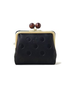 FOLNA RD ドット型押し ウッドボールがま口財布