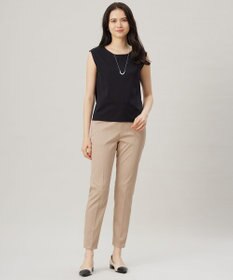 自由区 S 【UVカット・接触冷感・洗える】コットンサテンテーパード パンツ