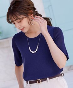 Tiaclasse 【洗える】シアースリーブニットトップス