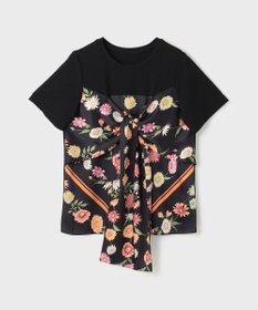 GRACE CONTINENTAL スカーフプリントコンビトップ