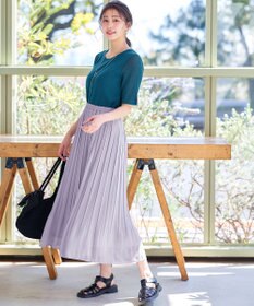 Tiaclasse 【洗える】シアースリーブニットトップス