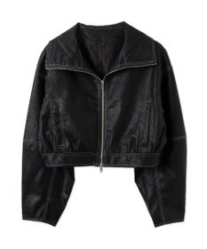 WEGO 配色ステッチWZIPショートブルゾン