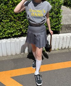 WEGO ヴィンテージウォッシュドロストデザインT