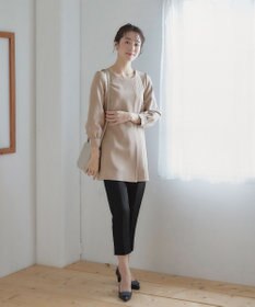 Tiaclasse 【洗える】スリットテーパードパンツ