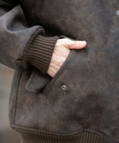 WEGO 【ユニセックス着用ITEM/MLサイズ展開】PU2WAYフライトブルゾン