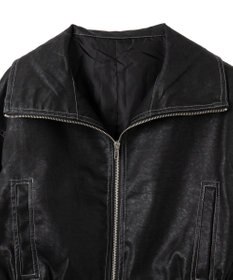 WEGO 配色ステッチWZIPショートブルゾン