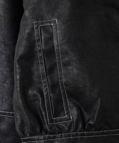 WEGO 配色ステッチWZIPショートブルゾン