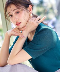 Tiaclasse 【洗える】シアースリーブニットトップス