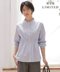 J.PRESS LADIES 【WEB限定】ストライプ シャーリング ブラウス