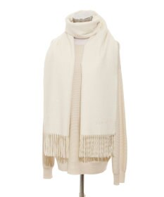 MOONBAT 【洗えるカシミヤ/大人百花1月号掲載】FURLA カシミヤ100%超大判無地 ストールマフラー／幅70cm