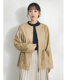 CRAFT STANDARD BOUTIQUE コットンギャバジンノーカラーＺＩＰブルゾン